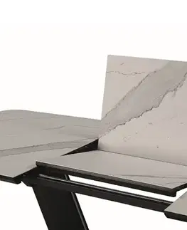 Signal Rozkládací jídelní stůl ARMANI CERAMIC | černý mat 90 x 160 cm Barva: černý mat