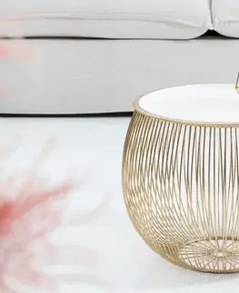 Estila Designový příruční stolek Storage 41cm zlatá
