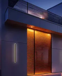 Venkovní nástěnná lampa STICK L-120 černá 36W opálové stínidlo IP65
