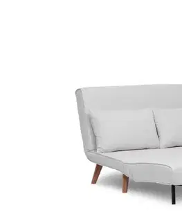 Dvoumístná rozkládací pohovka Folde 2-Seater - Teddy Fabric - White