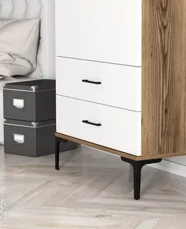 Šatní skříň Kumsal T - Walnut, White
