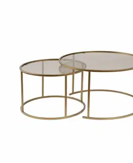 Sada konferenčních stolků Aurum Gold and Bronze 80 cm, 2 ks