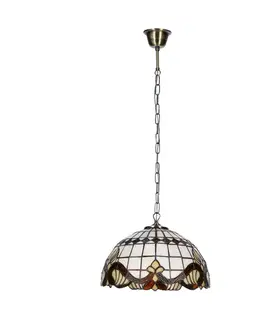 Závěsná lampa Marsala 30 Patina 1X60 E27 Vitrážové stínidlo