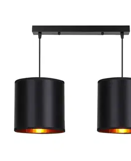 Závěsná lampa černá 2xE27 Candida