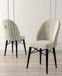 Sada židlí (4 kusy) Ritim - Cream, Black