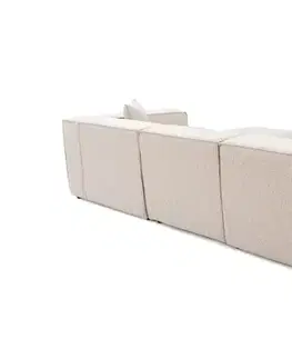 Rohová sedací souprava Lora (L1-O1-1R-POUFFE ) - Light Brown