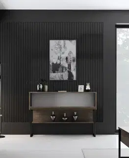 Komoda Luxe - Black, Walnut