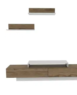 TV stěna / Sestava pod TV Lusi - White, Oud Oak
