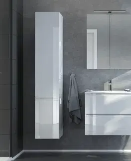 ArtDef Vysoká skříňka do koupelny MODUS WHITE C30