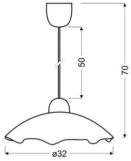 Stropní závěsná lampa Lady E27 béžová