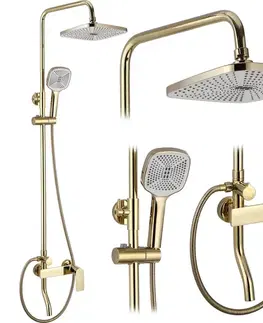 REA Sprchový set s baterií 150mm STORM zlatá REA-P9530