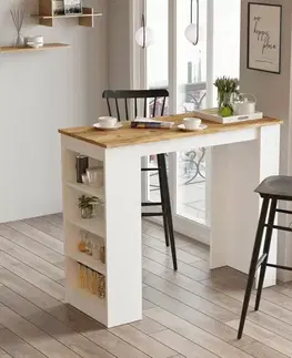 Barový stůl Lux White and Atlantic Pine