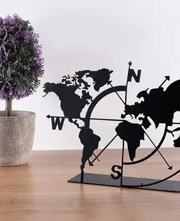 Dekorativní předmět Worl Map - Black