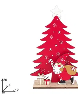 PROHOME - Dekorace vánoční stromeček / santa různé barvy