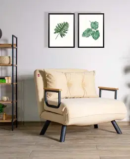 Rozkládací křeslo Sando Single - Cream