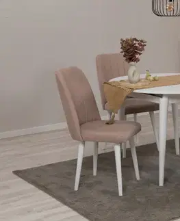 Jídelní set s rozkládacím stolem a židlemi (5 kusů) Vina 0900 - White, Stone
