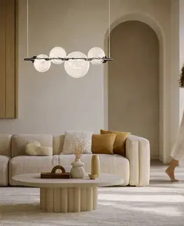 PLAYA lampa wisząca czarny pozioma 12W LED 3000K klosz bezbarwny