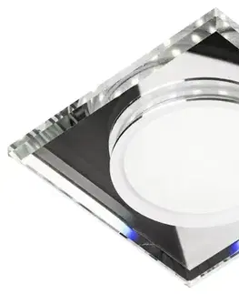 Stropní svítidlo chrom/bílé čtvercové LED SSP-22