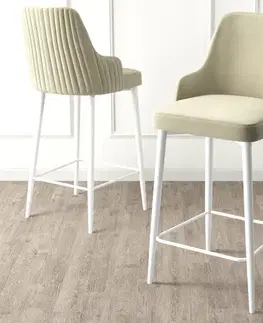 Bar Stool Set (6 Pieces) Enox - Cream, White