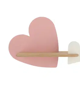 LED nástěnná lampa 5W HEART 4000K IQ KIDS RŮŽOVÁ