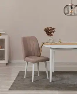 Jídelní set s rozkládacím stolem a židlemi (3 kusy) Vina 0900 - White, Stone