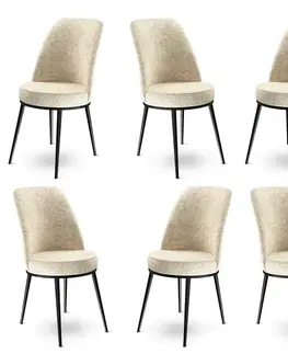 Sada židlí (6 kusů) Dexa - Cream, Black
