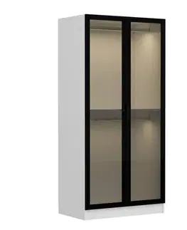 Šatní skříň Kale Glass Black - 210