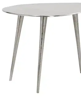 Estila Designový set stříbrných konferenčních stolků Elements 50cm