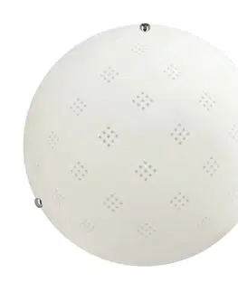 Stropní lampa Fanusa 30 chrom 1x60W E27 stínidlo bílé se vzorem