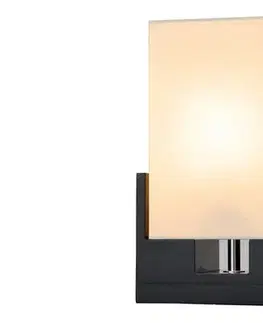 Estila Moderní stolní lampa Gina s obdélníkovým béžovým stínítkem a černou podstavou s chromovým detailem 26 cm