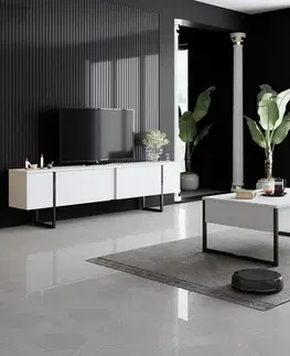 Konferenční stolek Luxe White and Black