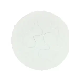 Stropní lampa Malibu z bílého skla