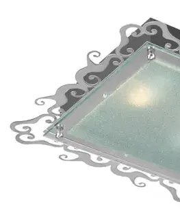 Stropní lampa Casablanca stropní lampa 2X60W E27 38 cm saténová čtvercová