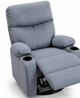 Relaxační polohovatelné křeslo LOUNGE, šedá