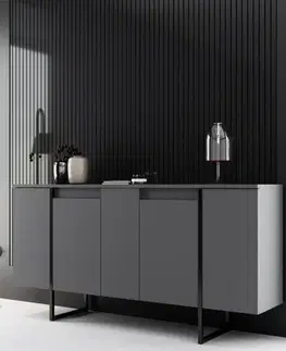 Konzolový stolek Luxe - Anthracite, Black