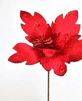 Květ poinsettia červená zápich, pr. 30 cm