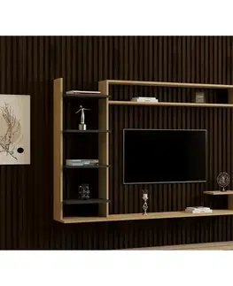 Televizní stěna Noble Sapphire Oak and Anthracite