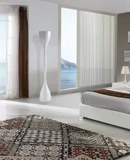 Estila Kožená designová postel Eva s vysokým čelem s chesterfield prošíváním bílé barvy 90-180cm