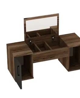 Toaletní stolek Mercan - Light Walnut, Anthracite