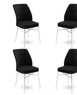 Sada židlí (4 kusy) Flex - Black, White