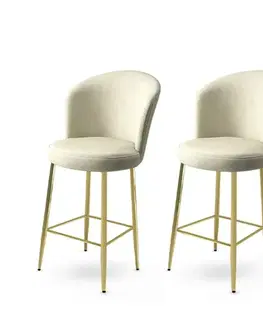 Sada barových židlí Alte Cream and Gold, 2 ks, 2 ks