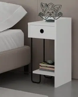 Noční stolek Sirius Right - White