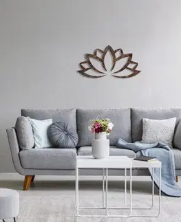 Dekorativní kovový doplněk na zeď Rusty Lotus