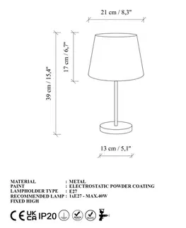 Sada stolních lamp (2 kusy) Abajur - 5102 - Set
