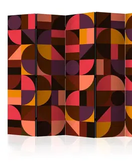 Paraván Geometric Mosaic (Red) Dekorhome