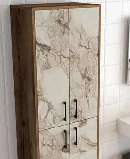 Skříň Berlin Walnut and White Marble
