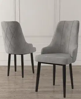 Sada židlí (2 kusy) Trex - Grey, Black