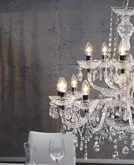 Estila Luxusní lustr Karat 15 ramenní čirý