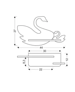 Dětská nástěnná lampička SWAN LED Candellux