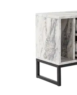 Noční stolek Glimmer - Fressia Marble, Black